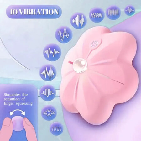 Wireless Rose Vibrating Nipple Clamps