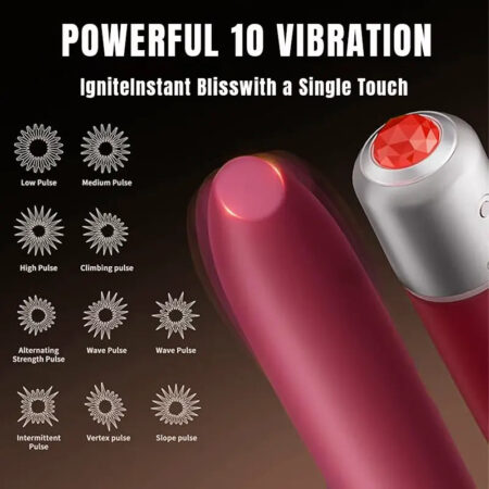 Lipstick Bullet Vibrator with 10 Modes