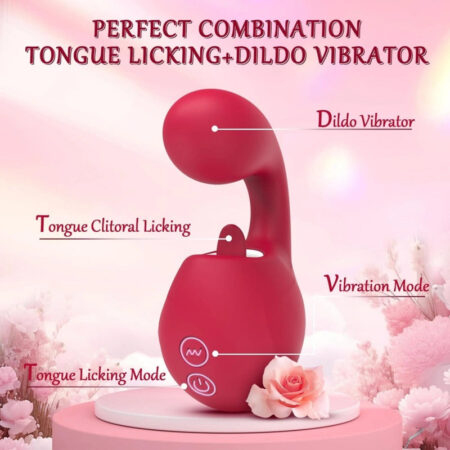 G-Spot Vibrator with 10 Vibration & 3 Licking Modes, Waterproof