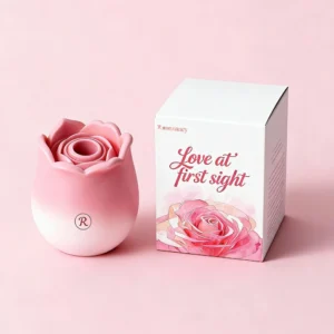 Air pulse type pink ultra-quiet rose toy