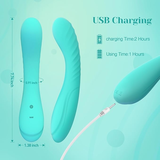 Curved Silicone G-Spot Vibrator – Ergonomic Textured Personal Massager - Image 3