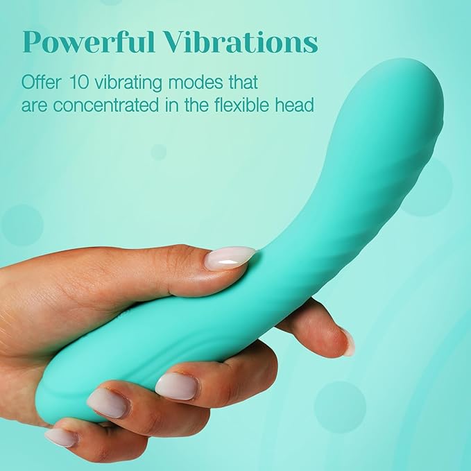 Curved Silicone G-Spot Vibrator – Ergonomic Textured Personal Massager - Image 6